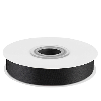 Лента атласная (1,2см*22,85м) Черный, 1 шт.