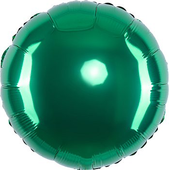 Шар (18''/46см) Круг, Зеленый, Сатин, 1 шт.