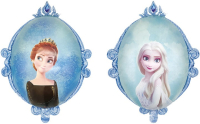 Шар (21''/54см) Фигура, Зеркало, Холодное сердце, Эльза и Анна, Холодно-голубой, 1 шт.