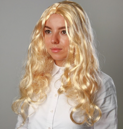 Карнавальный парик "Блондинка" длинные волосы, 1 шт.
