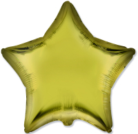 Шар (18"/46см) Звезда, Лимонный сатин, 1 шт.