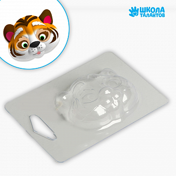 Пластиковая форма для мыла, Тигренок, 1 шт.