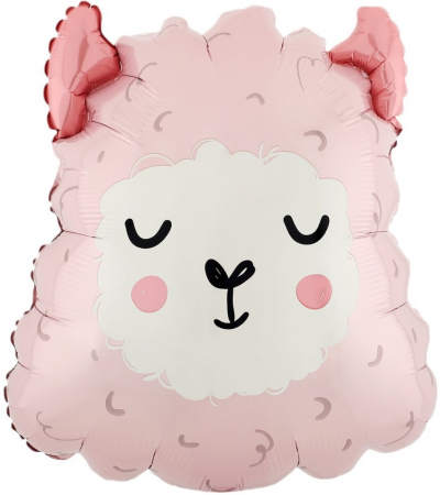 Шар (23''/58см) Фигура, Голова, Милая Альпака, 1 шт.