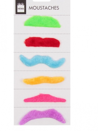 Карнавальные усы "Пати", 6 шт.