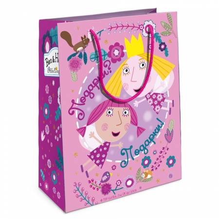 Пакет подарочный (23*18*10см), Холли-фея, розовый, 1 шт.