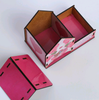 Чайный домик (9,5*15,5*11 см), "Милые женщины, с праздником" с наклейкой, 1 шт.