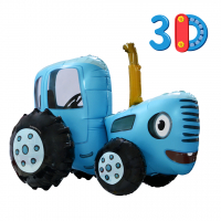 88 Шар 3D (28''/71см) Фигура, Синий Трактор, 1 шт. в уп.