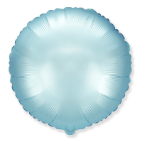 Шар (18''/46 см) Круг, Сатин голубой, 1 шт. (уценка, смотреть описание)