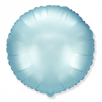 Шар (18''/46 см) Круг, Сатин голубой, 1 шт. (уценка, смотреть описание)