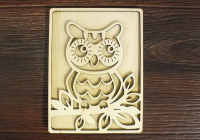 Рамка для пластилина (19*15*0,6см), "Совёнок", Фанера 3мм, неокаш, 1 шт.