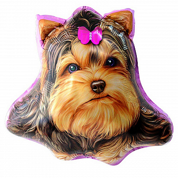 Шар (22"/56см) Фигура, Собака, Йоркширский терьер, 1 шт. Шар (22"/56см) Фигура, Собака, Йоркширский терьер, 1 шт.