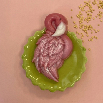 Пластиковая форма, Фламинго, размер готового мыла: (10,5*6*2,8см), 1 шт.