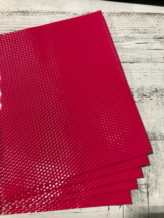 Кожзам текстурный (22*30см), Ромбики, темно-розовый, 1 шт.