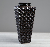 Ваза напольная "Ротанг", чёрная, глазурь, (18*40см), 1 шт. (уценка смотреть описание)