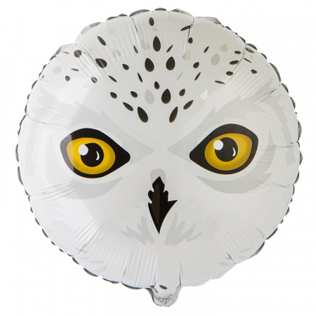 Шар (18"/45см) Круг, Сова полярная, 1 шт.