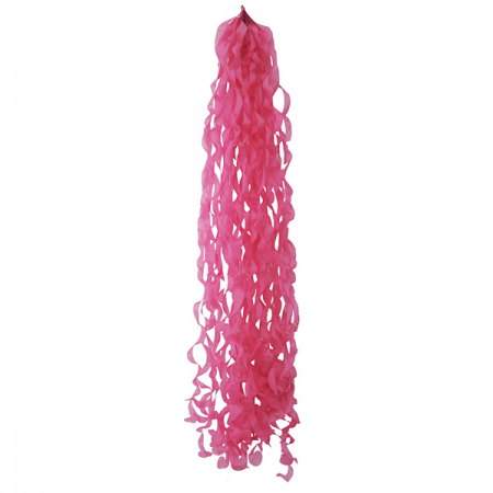 Хвост для шара (95 см), тассел, спираль, фуксия, 1 шт.