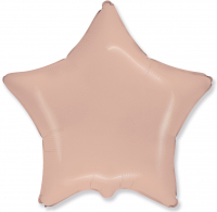 Шар (18''/46см) Звезда, Пудровый, Макарунс, 1 шт.