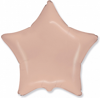Шар (18''/46см) Звезда, Пудровый, Макарунс, 1 шт.