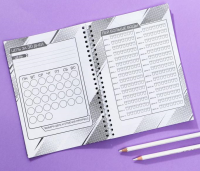 Дневник тренировок с тиснением, Фитнес дневник, 1 шт.