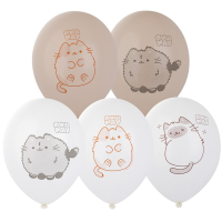 Шар (14"/36см) ПушМяу, Ассорти, 50 шт.