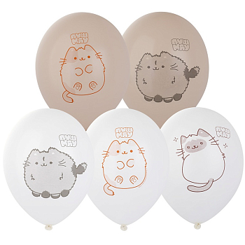 Шар (14"/36см) ПушМяу, Ассорти, 50 шт.