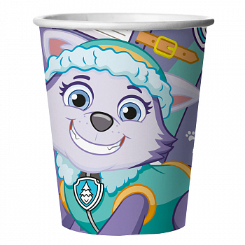 Стаканы бумажные (250мл), Щенячий Патруль, Сиреневый, 6 шт.