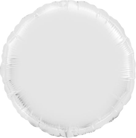 Шар (18''/46 см) Круг, Белый, 1 шт.