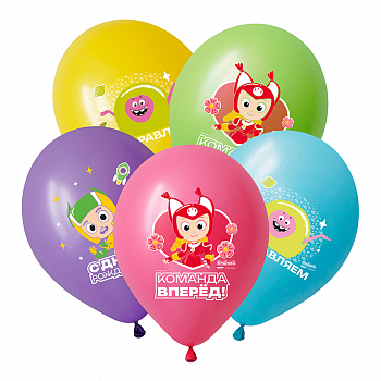 Шар (12"/30см) Геройчики с Днем Рождения, Ассорти, пастель, 50 шт.