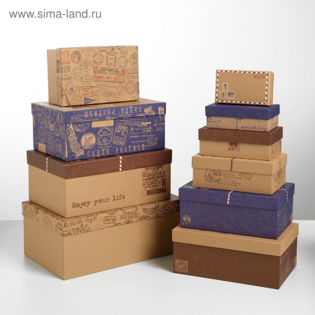 Коробка прямоугольная (15*9,5*5,5см), Почта, 1 шт.