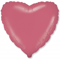 Шар (18''/46см) Сердце, Коралловый, Макарунс, 1 шт.