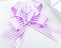 Бант-бабочка (3см), Сиреневый с линиями, 1 шт.