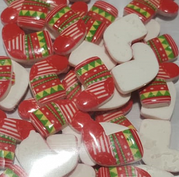 Кабошон, Новогодний носок, 50 шт.