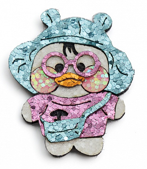 Лазерная вырубка из кожзама, Уточка, 10 шт.