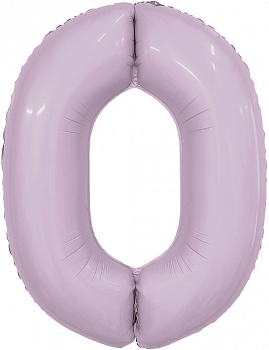 Шар (40''/102см) Цифра, 0 Slim, Орхидея, 1 шт. в упак.