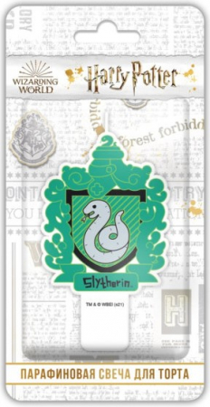 Свеча Фигура, Гарри Поттер, Герб Слизерин, 7 см, 1 шт.