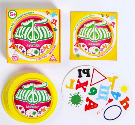 Игра на реакцию и внимание "Дуббль Алфавит", 1 шт.