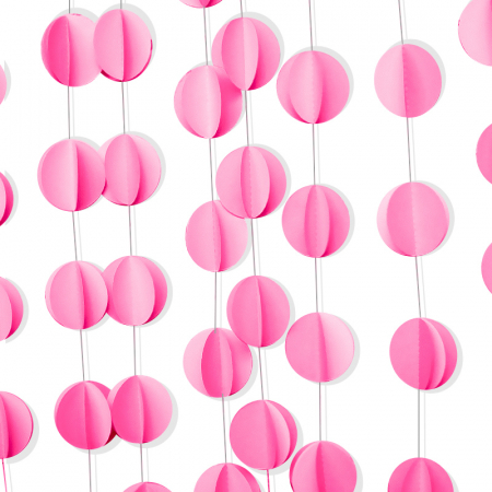 Подвеска (200см), "Круги", Розовый, 1 шт.