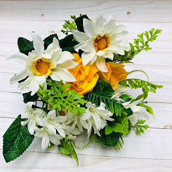 Букет (36 см) Розы с хризантемами, 1 шт.