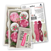 Шар (12"/30см) Розы, Ассорти, пастель, 5 шт.