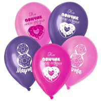 Шар (12"/30см) Пончик, 8 Марта, Ассорти, 50 шт.