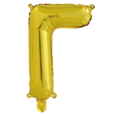 Шар с клапаном (16''/41см) Буква, Г, Золото, 1 шт.
