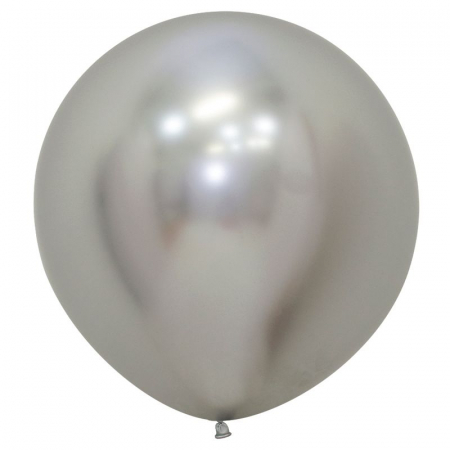 Шар (24''/61см) Серебро (981), Хром, 1 шт.
