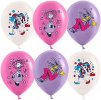 Шар (12''/30см) Удивительный цирк, Ассорти, пастель, 1 ст, 25 шт.