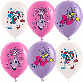 Шар (12''/30см) Удивительный цирк, Ассорти, пастель, 1 ст, 25 шт.