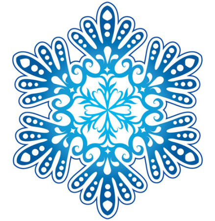 Наклейка "Снежинка", 10 шт.