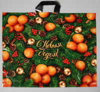 Пакет полиэтиленовый (60*50см), Оранжевое настроение, с петлевой ручкой, 1 шт.