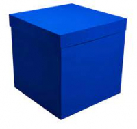 Коробка для надутых шаров (70*70*70см), Синяя, 1 шт. (уценка, смотреть описание)