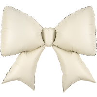 Шар (39''/99см) Фигура, Бант, Кремовый, Сатин, 1 шт. 