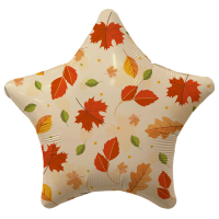 Шар (18"/45см) Звезда, Листья, 1 шт. 