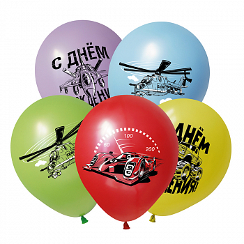 Шар (12"/30см) Детская техника, Ассорти, пастель, 50 шт. 